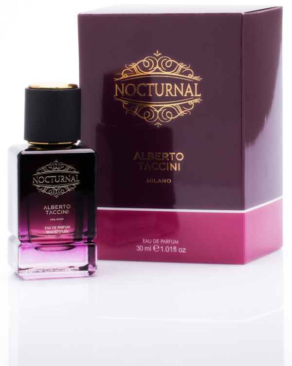 Alberto Taccini Nocturnal, kadın parfümü, uzun süre kalıcı parfüm, çiçeksi odunsu parfüm, vanilyalı kadın parfümü, misk kokulu parfüm, amber esanslı parfüm, orkide kokulu parfüm, bergamot kokulu parfüm, sofistike kadın parfümü, gece parfümü